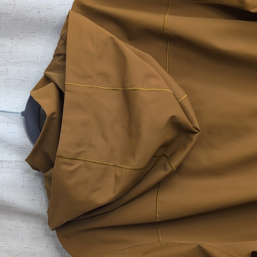 Athleta RainOut Sutro Long Trench Jacket Rain Jacket Mustard Yellow Size 1X - Picture 10 of 16